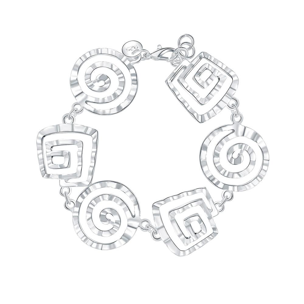 

Новый браслет из стерлингового серебра 925 пробы, квадратный браслет для женщин, очаровательные ювелирные изделия, свадебный подарок