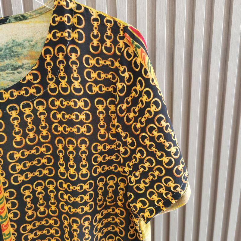 Mother's Day Gift Mother's Wear Silk Dress Summer Cool Thin round Neck Skirt Special Offer Plus Size