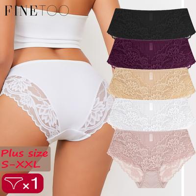 1 Stück Damen High Waist Übergröße Spitze Unterwäsche, Modisch, Atmungsaktiv, Weich und Bequem Damen Unterwäsche, 5 Farben Zur Auswahl