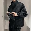 2023 Spring and Autumn Fashion Trendy Men's Senior Wrinkled Leather Stand Neck Casual Loose Versatile Raspy and Handsome Jacket