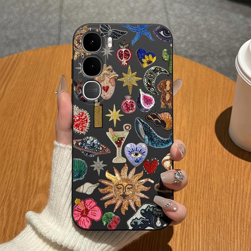 For Vivo Y31 Y31D Y31S 4G 5G Phone Case Gradient Bow Heart Matte Silicone Anti Fingerprint Cover For Vivo Y 31 Top Quality Funda