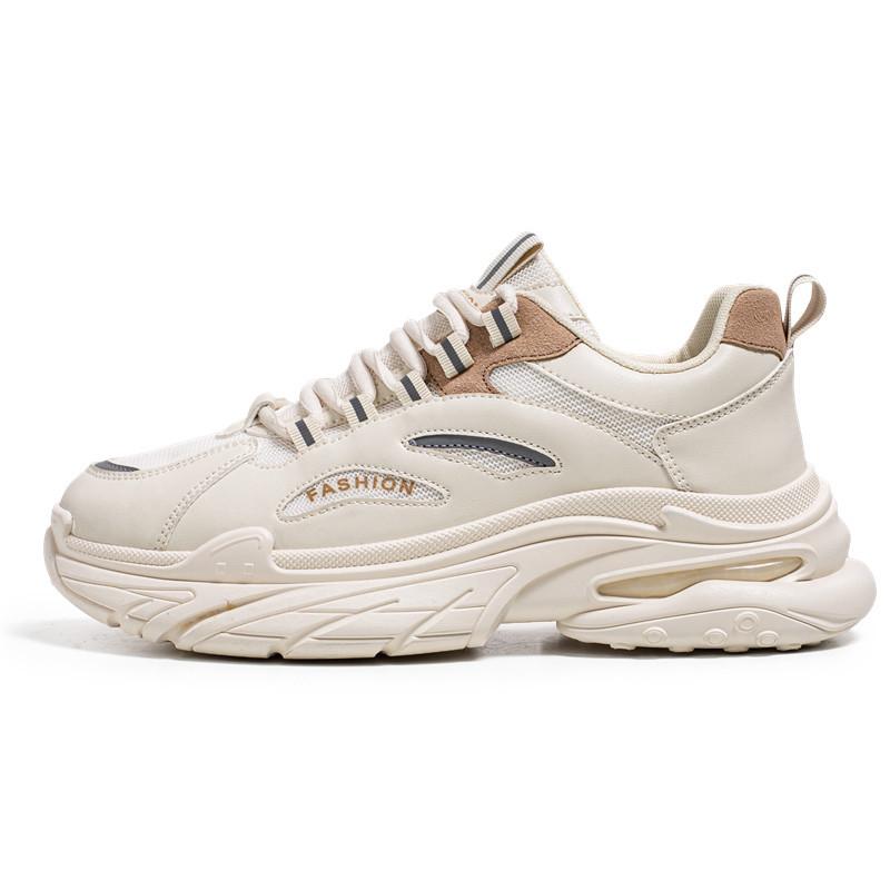 Men's shoes new spring and summer sports casual running mesh breathable thick-soled dad shoes teen little white tide shoes