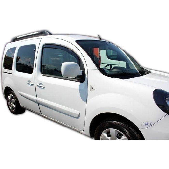 Déflecteurs D'air - J&J AUTOMOTIVE - Renault Kangoo 2008-2021 - Fumé - Acrylique Renforcé - Installation Facile