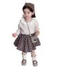 2025 Autumn Floral Doll Shirt & Skirt Set for Girls