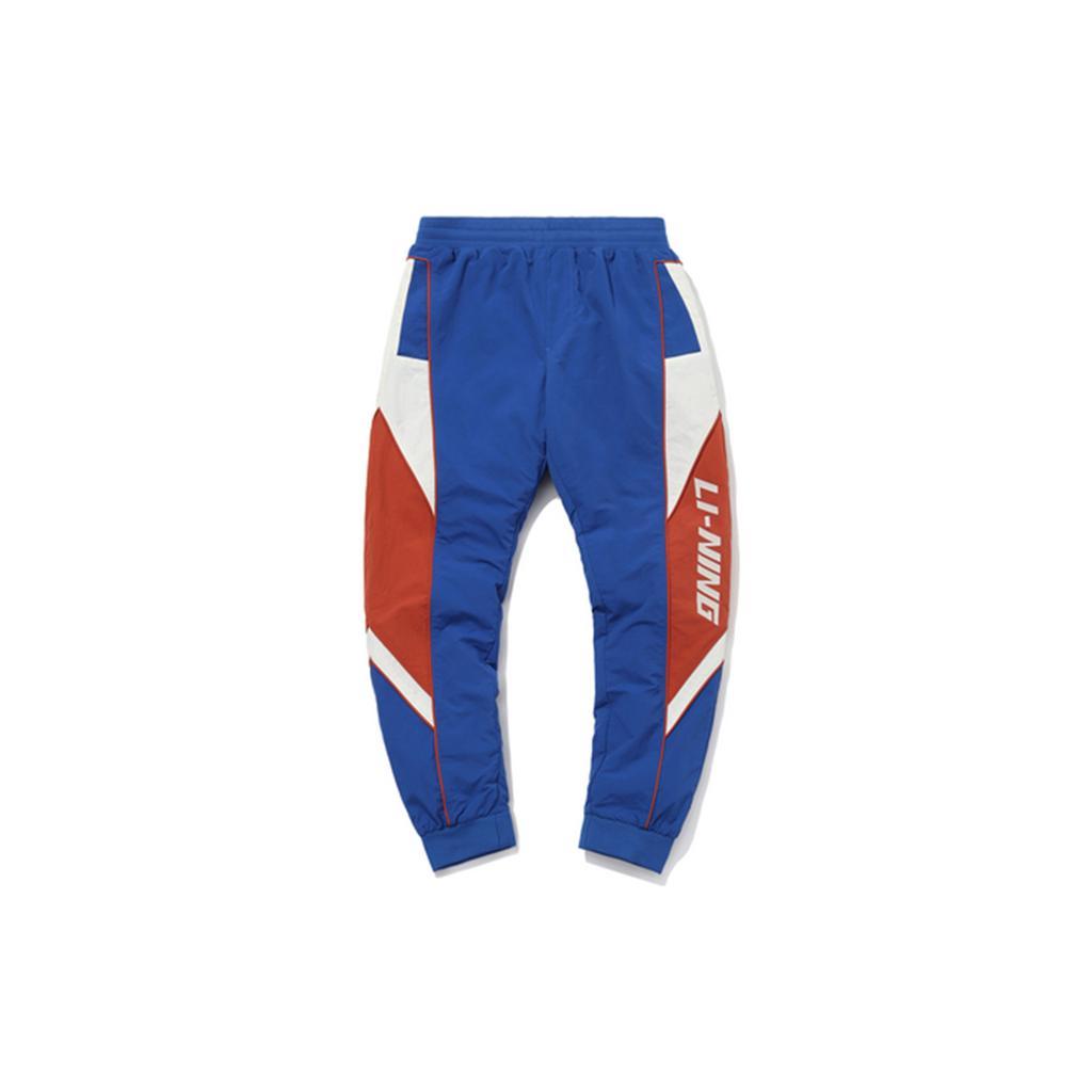Li Ning CF Series Color Block Knit Sports Pants Men Bottoms Storm-Blue AYKQ807-2