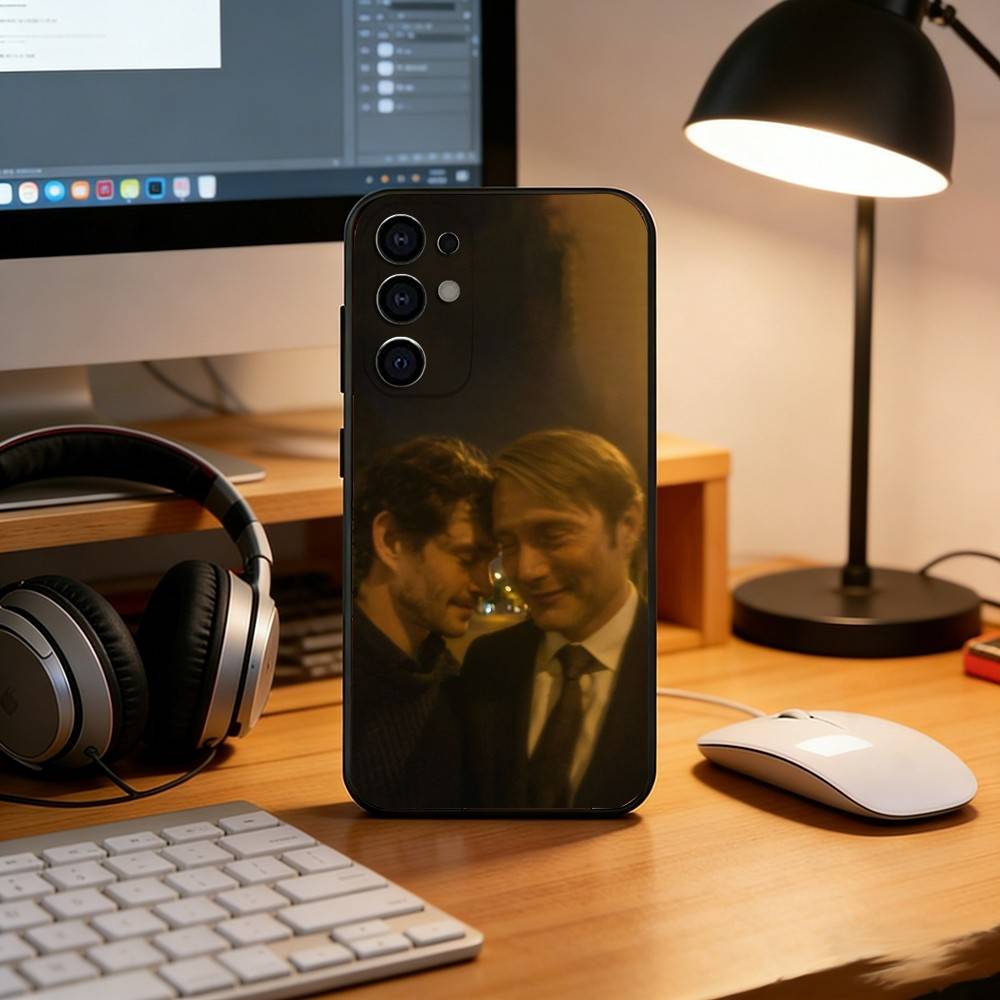 Hannibal and Will Graham Phone Case For Samsung S25,S24,S21,S22,S23,S30,Ultra,S20,Plus,Fe,Soft Silicone Black Cover
