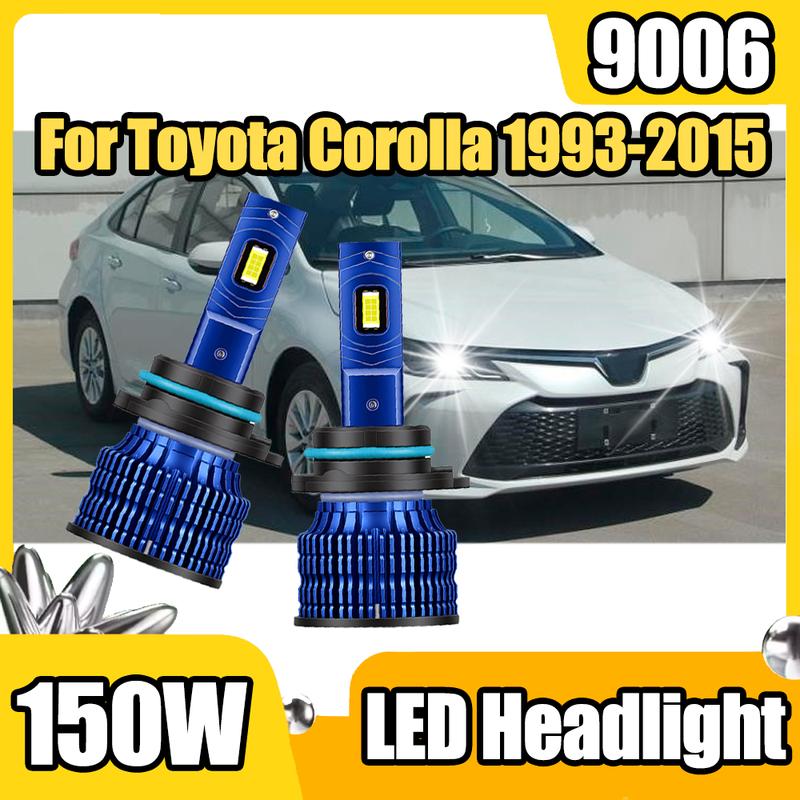 

2PCS 150W LED Headlight Canbus No Error Car Headlights 6000K White LED Headlamps CSP Chips 12V 24V For Toyota Corolla 1993-2015 9006/HB4