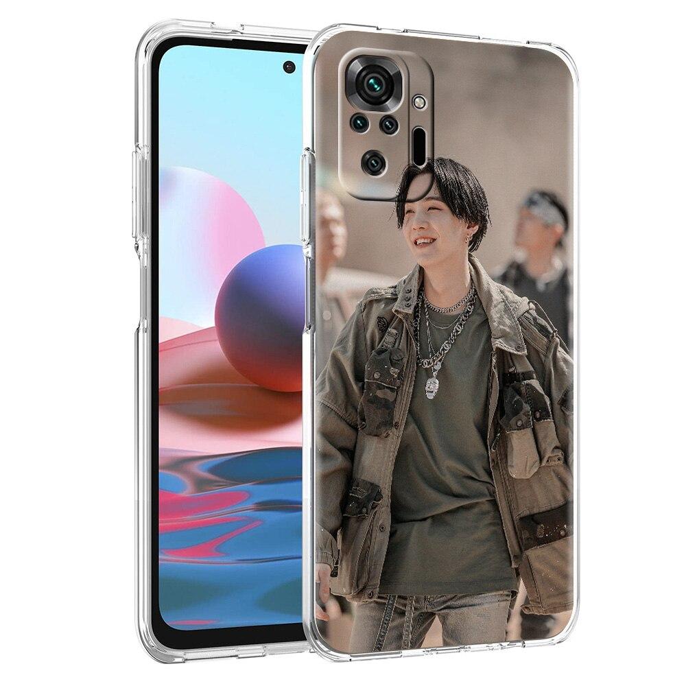 Phone Case For Xiaomi Poco X3 NFC M3 F3 Redmi Note 9S 9 8 10 Pro 7 8T 9C 9A 8A K40 Soft Silicone Clear Cover Coque Agust D Suga