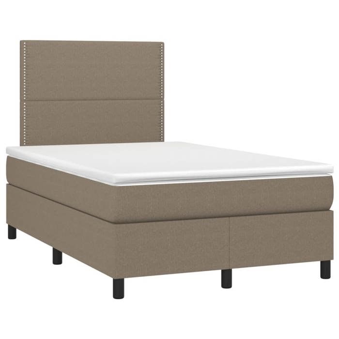 VidaXL Sommier à Lattes de Lit avec Matelas et LED, Lit Rembourré, Lit Double, Lit Adulte de Chambre à Coucher Intérieur, 3134785
