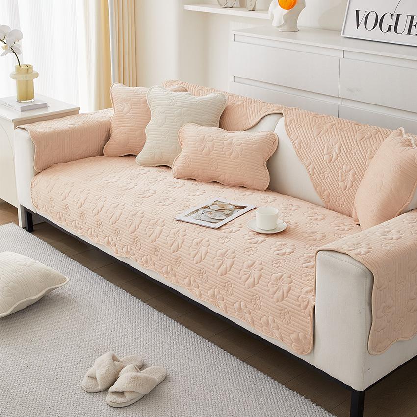 

Хрустальный бархатный чехол для дивана L-образный угловой диван, мебель для гостиной, защитная однотонная нескользящая подушка с растительным узором 30x50cm pillowcase шампанского