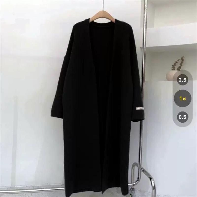 Womens Oversized Longline Knit Cardigan Sweater Loose Fit V-Neck Winter Warm Casual Outerwear