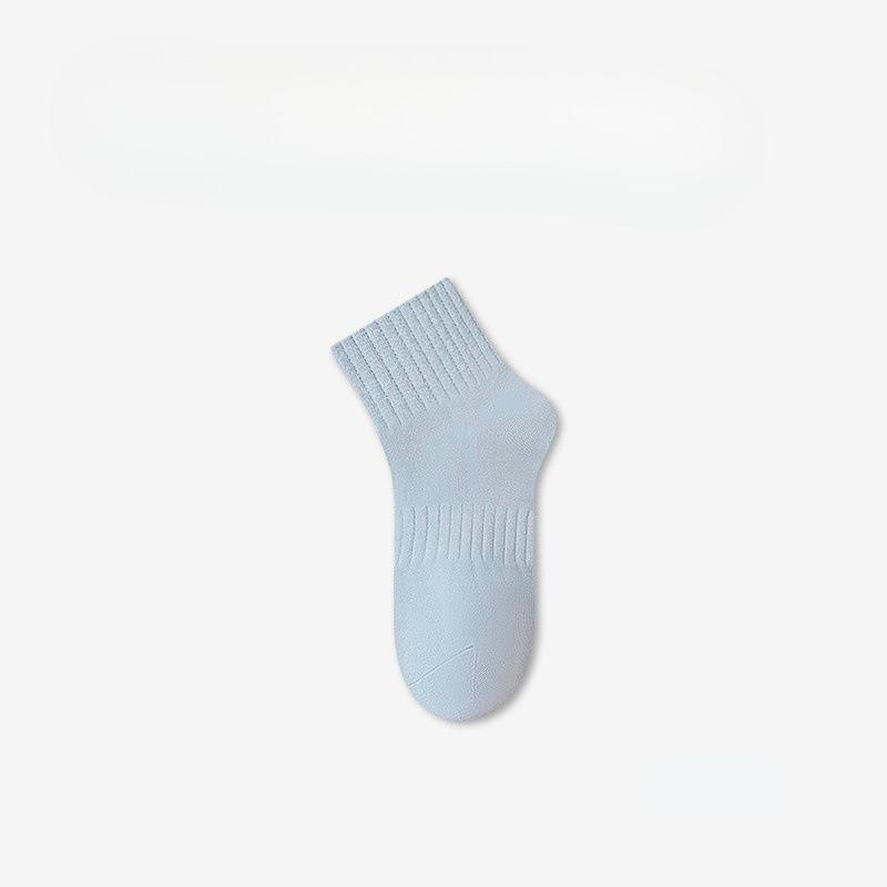 Female Autumn Pure Cotton Sports Badminton Boneless Short Tube Socks