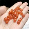 Cherry Red Natural NanHong Agate Round Beads for DIY Bracelet and Beading Accessories
