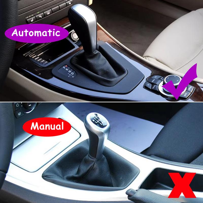 E90 E91 E92 E93 2005-2011 Car Front Automatic Gear Shifter Boot Leather Dust Cover Frame For BMW 3S 25167592028 25167592029