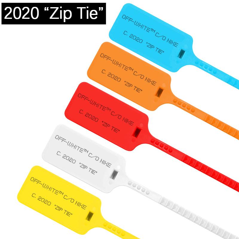 

1pcs Plastic Shoe Hang Tags 2020 OFF WHITE ZIP TIE