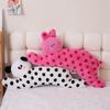 90/120cm Lovely Fluffy Wave Point Cat Dog Rabbit Plush Cushion Doll Baby Sleep Hug Soft Appease Pillow Creative Stuffed Toy Gift