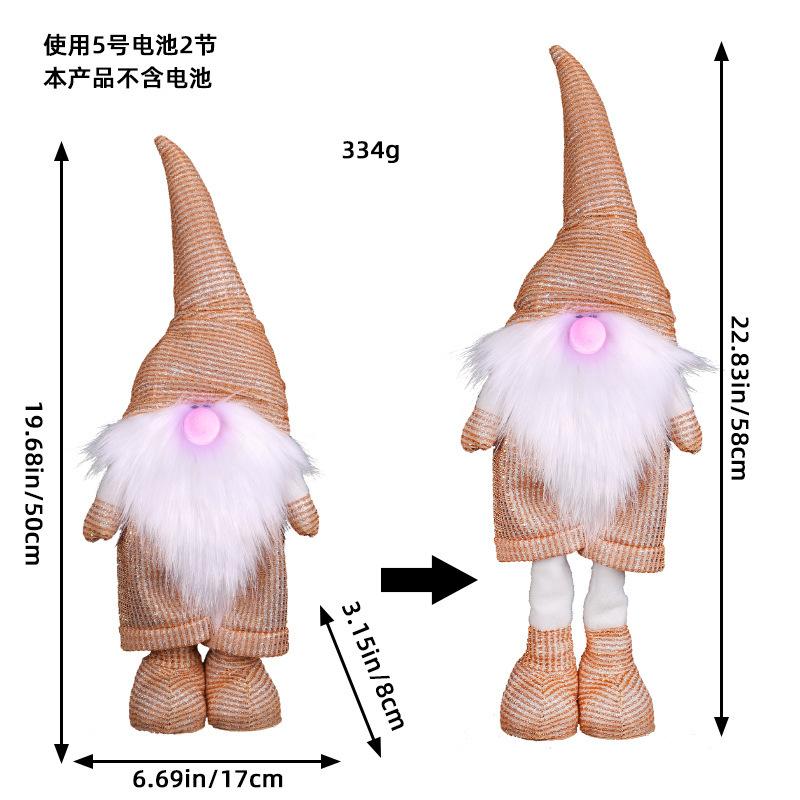 Christmas Standing Telescopic Doll Hotel Window Christmas Snowman Elk Doll Doll Decoration Decoration