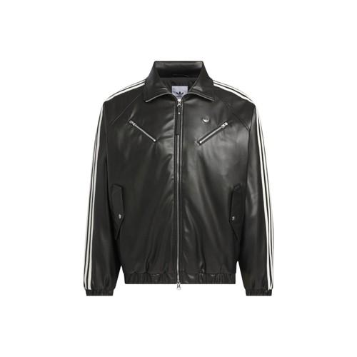 

adidas Originals Polo Collar Casual Long Sleeve Retro Jacket for Women, Black XS чёрный
