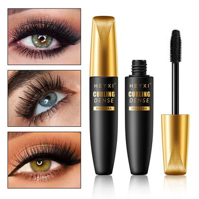 4D Volumizing Mascara Wasserfeste, verlängernde Curling-Mascara Schwarzes Wimpernverlängerungs-Make-up für alle Hauttypen