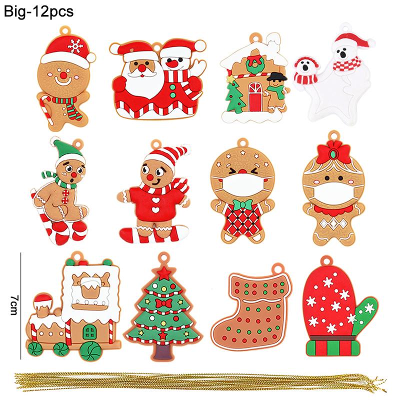 Gingerbread Man Ornaments Xmas Tree Hanging Pendant 2025 Merry Christmas Decorations for Home 2025 New Year Gift Navidad Noel