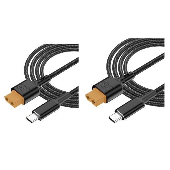 Charging Cable Type-C to XT60 Model Port 100W  PD Fast Charging High-Speed Output for Model Airplanes Cars Durable Braided
