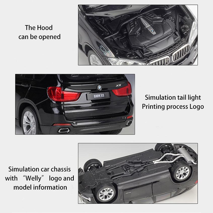 1/24 WELLY BMW X5 Legierung Auto Modell Druckguss Metall Spielzeug Fahrzeuge Auto Modell Hohe Simulation Sammlung Kinder Geschenke