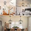 4 Lichter Bauernhaus-Pendelleuchte mit Metallkäfig, höhenverstellbar, industrielle Pendelleuchte für Kücheninsel, Schlafzimmereingang