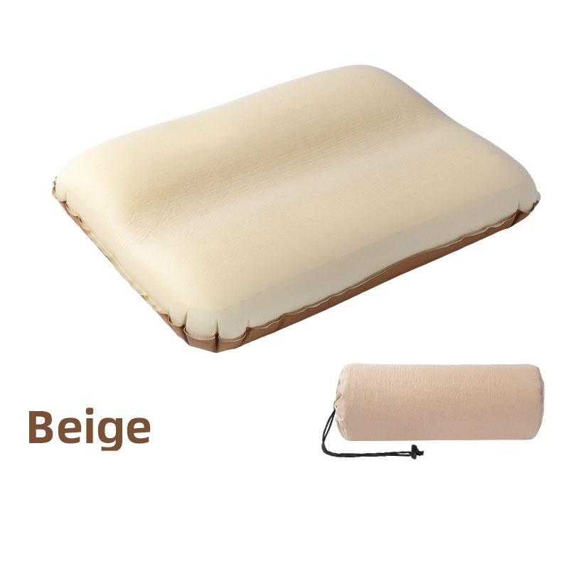 Self Inflating 3D Foam Pillow Portable Camping Travel Pillow Lightweight Compact Neck Support for Outdoor Rest Tent Sleep