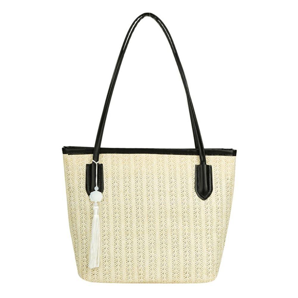 Large Capacity Bohemian Shoulder Bag Fashion Summer Beach Straw Handbag Weave Tote Bag  Summer