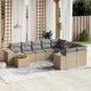 VidaXL Garden Lounge Set with Cushions 10 Pcs, Patio Sofas, Patio Furniture Set, Outdoor Furniture, Beige 3257942