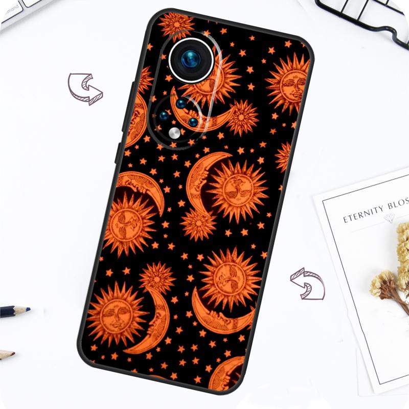 Vintage Moon and Sun Stars Case For Honor Magic 7 Lite 5 6 Pro Honor 200 50 70 90 Lite X8b X9a X8a X8 X9 X9c X9b Cover