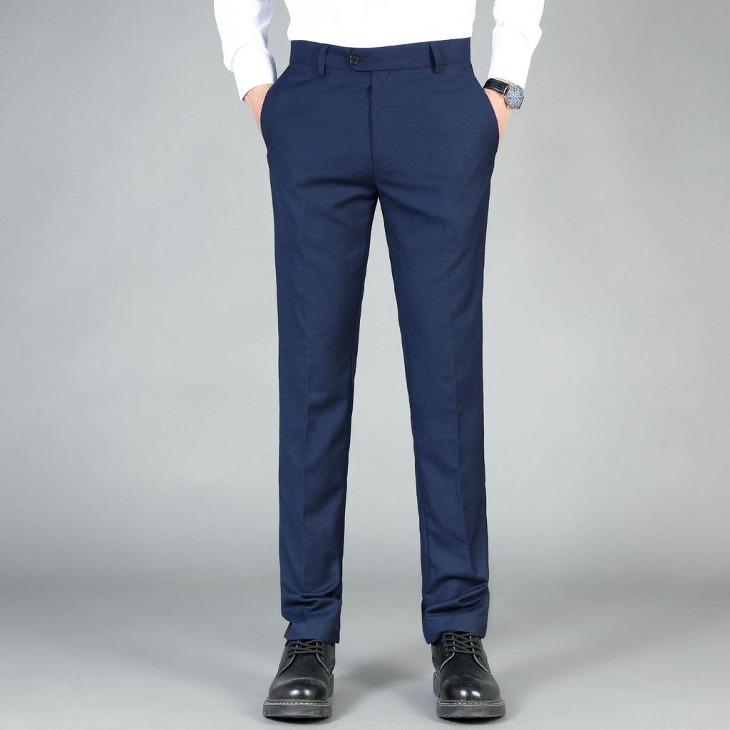 Men's Slim Fit Straight Leg Casual Suit Trousers - Spring/Autumn Business Fashion.
