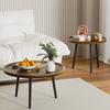 Tea Table Combo, Coffee Table Set, Round Side Table Set in 2 Sizes, Easy Assembly Nesting Coffee Tables, Mid Century Round Coffee Table