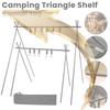Aluminum Alloy Hanging Storage Rack Lightweight Cookware Pot Pan Rack Multifunctional for Picnic Barbecue for Hiking Backpacking