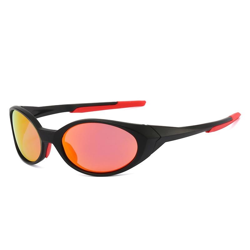 Occhiali da Sole Retrò Polarizzati Ovali per Sport all'Aperto, Tempo Libero, Viaggi, Ciclismo, Personalizzati, da Uomo e da Donna