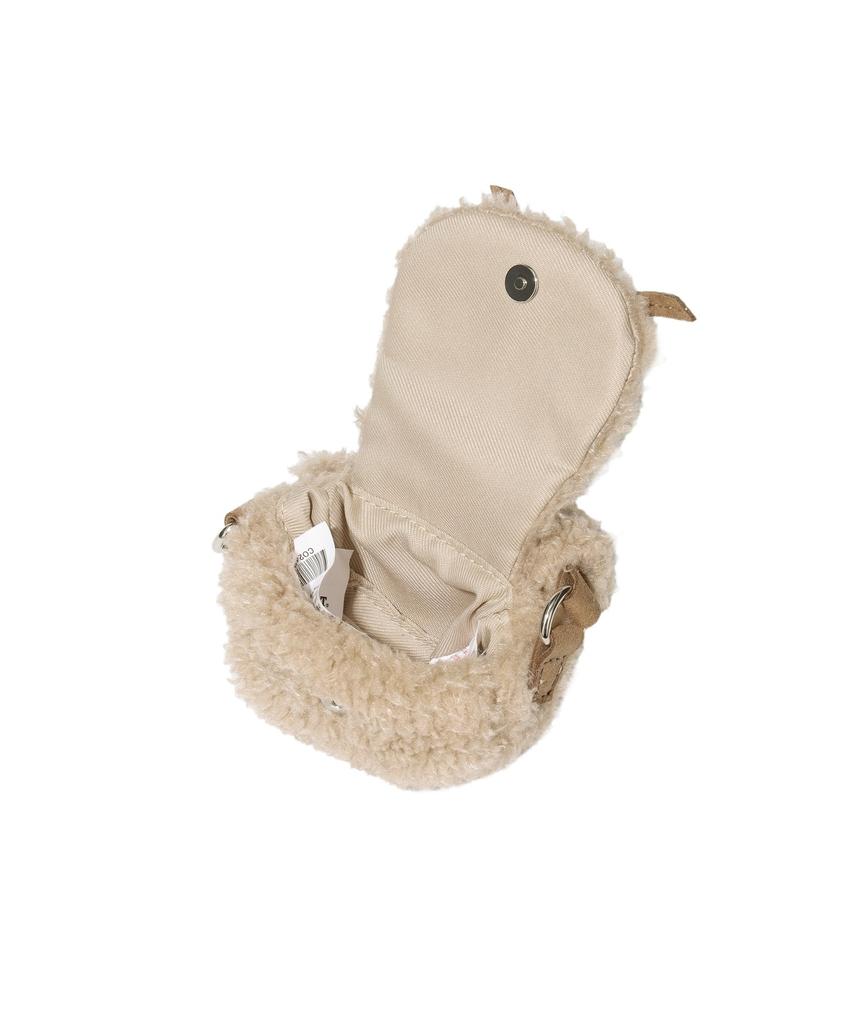 Covernat Woman Clover Heart Fluffy Pouch Beige