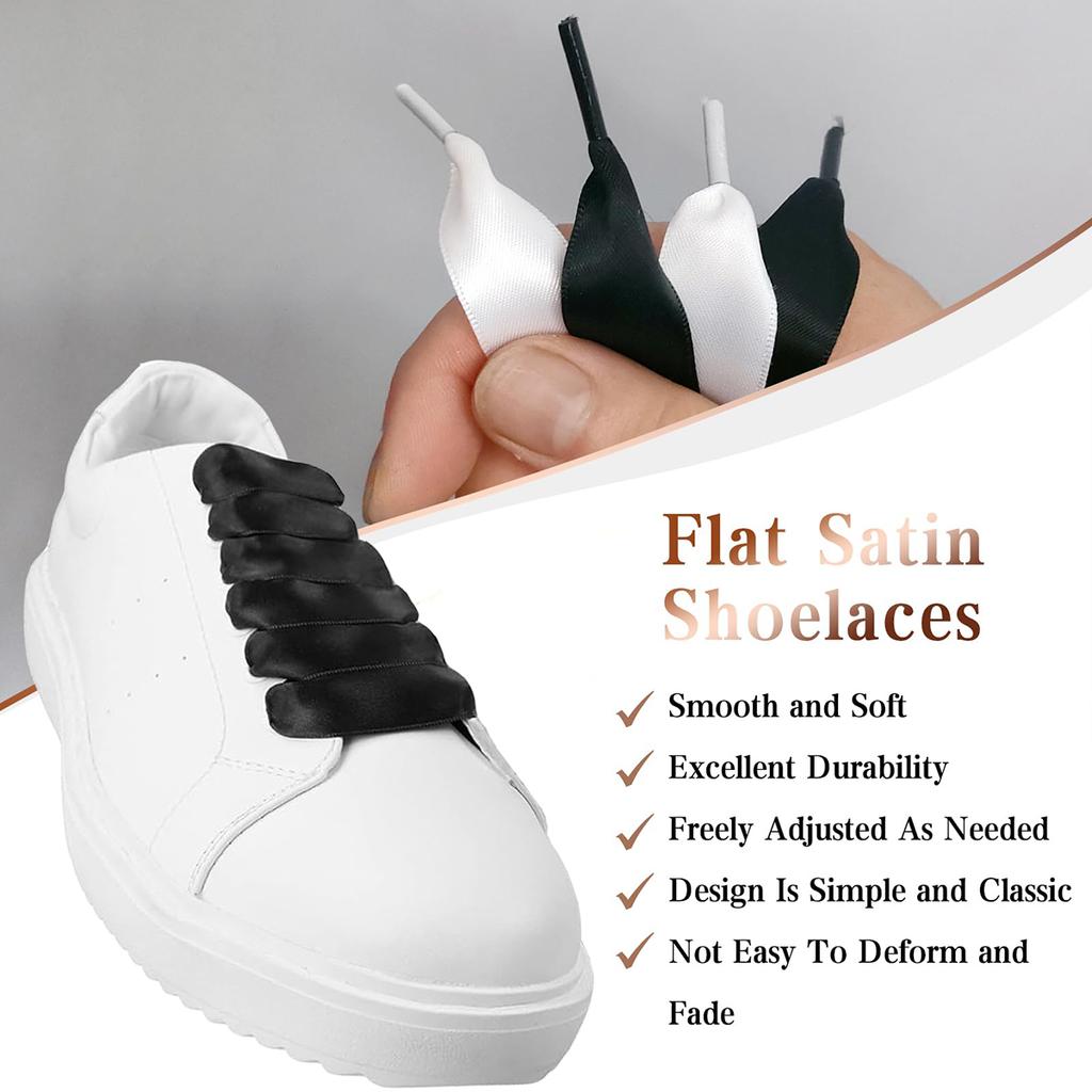 Flat Ribbon Shoelaces Ribbon Shoelaces Double Flat Ribbon Shoelaces For Sneakers Casual Shoes