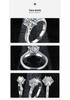 Sterling Silver S925 Moissanite Six-Prong Luxury Couple Ring
