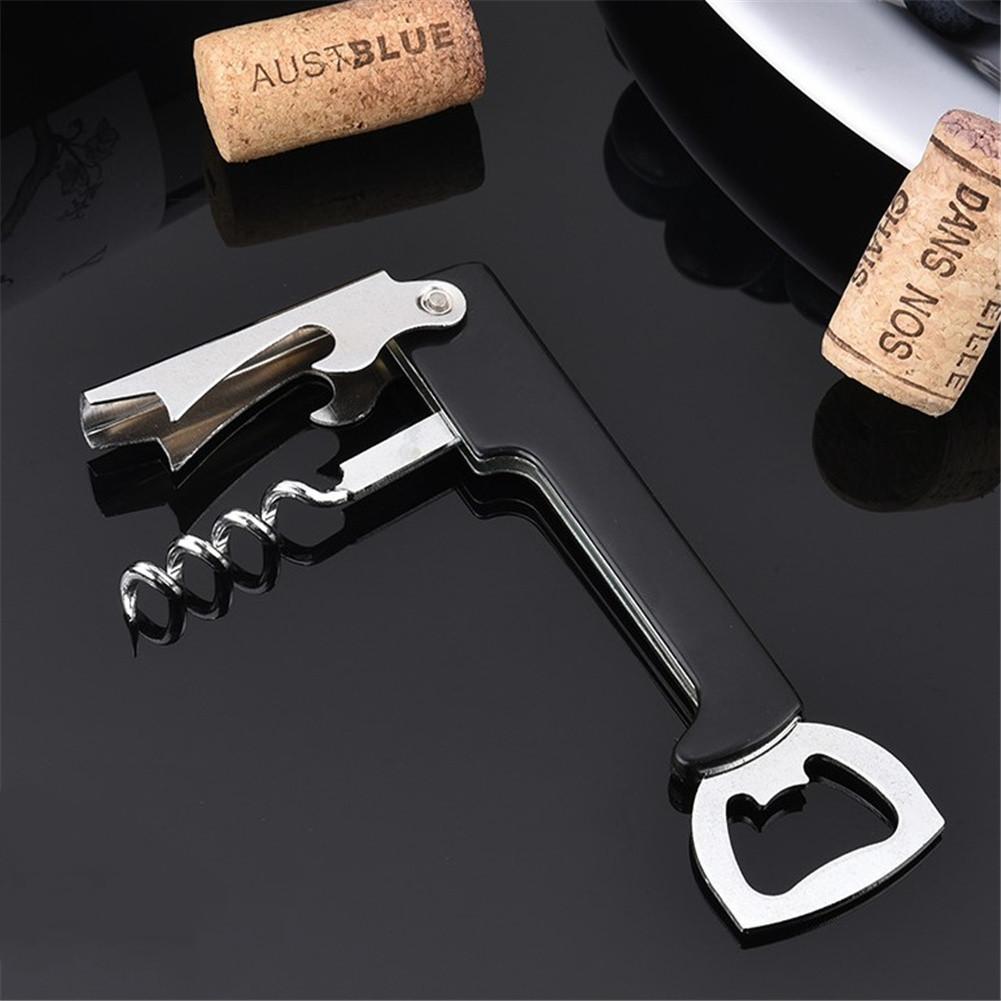 Multi-function Wine  Corkscrew Stainless Steel Wine Bottle Cap Remover Bar Household Accessories
