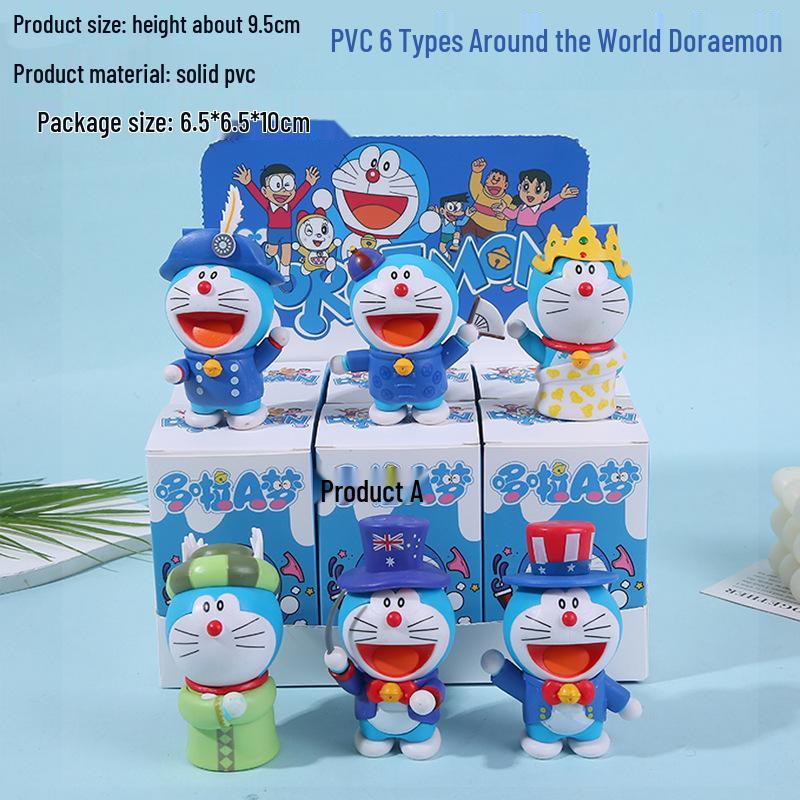 New Doraemon Series Cute Cartoon Figure Blind Box - Trendy Blue Fat Man Ornament