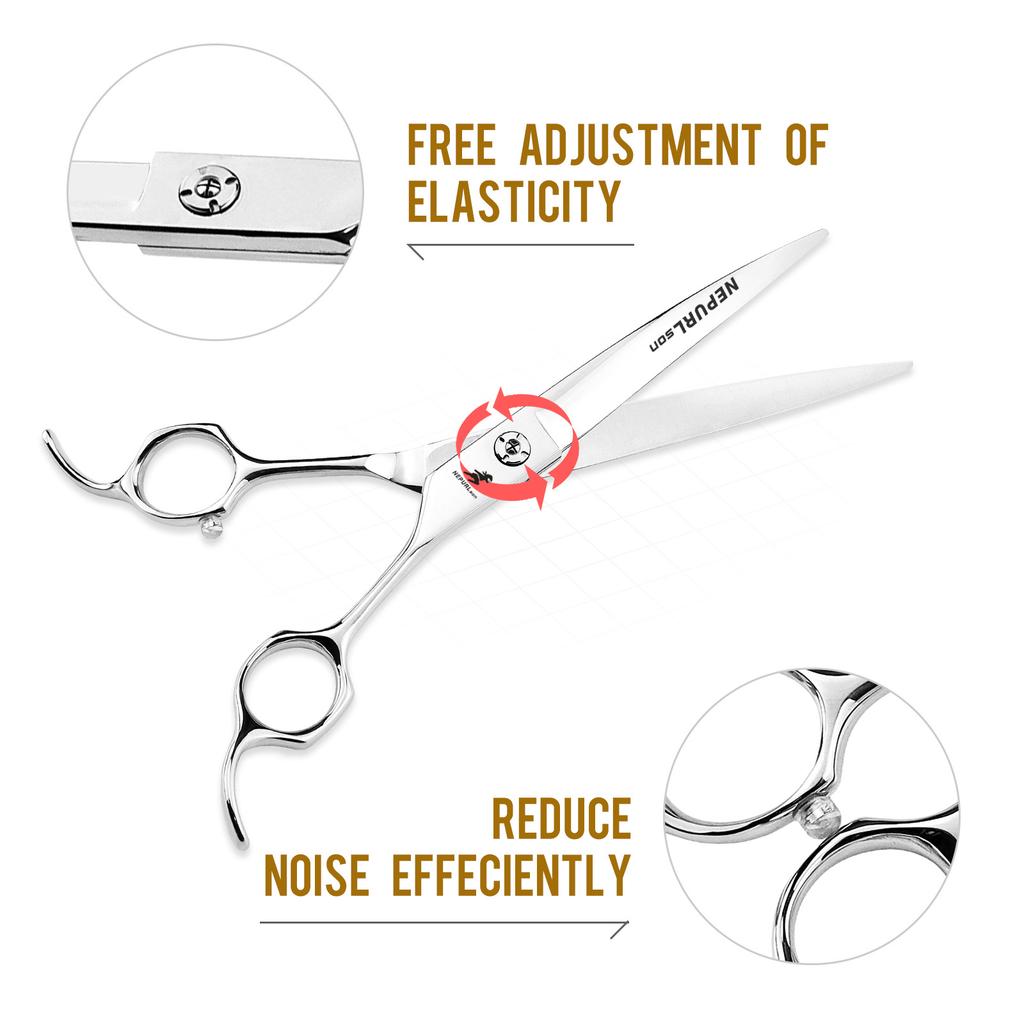 High-End Double-Tailed Curved 7.0-Inch Curved Scissors Pet Scissors, Professional Grade, Up And Down Curved, For Pet Masters