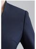 2025 High-End Women's Navy Blue V-Neck Suit Skirt Set - Formal, Slim-Fit, Professional Wear