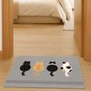Anti Slip Cat Door Mat Cartoon Kitchen Mat Durable Absorbent Mat  Indoor Use