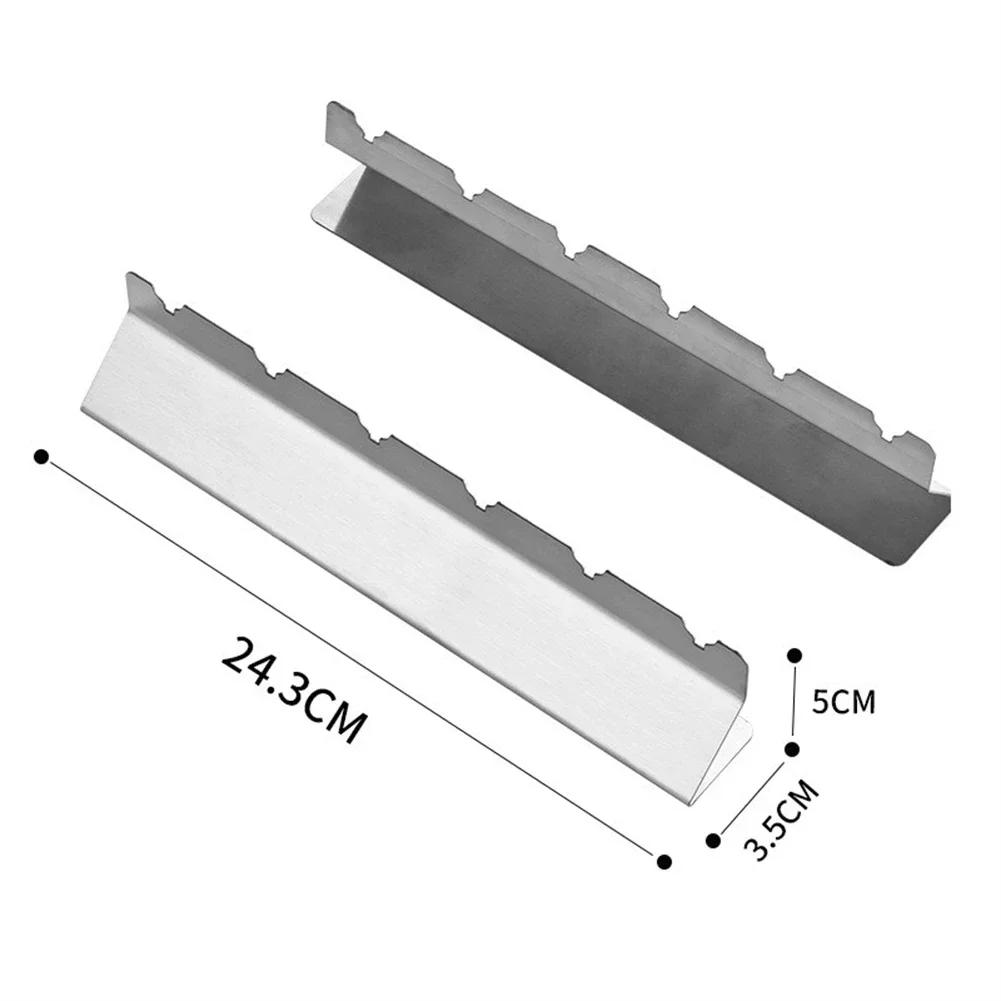 2pcs Kebabs Racks Stainless Steel Anti-deform Utensils Grill Skewers Holder Kebabs Skewers Racks BBQ Accessories