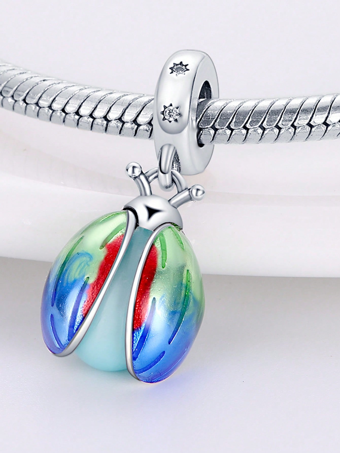 

Charm Bead Components Plata Copper Metal Colors Colorful Fireflies Bead Components Charm Bead Component Pendant Bead Component Designed For Authentic