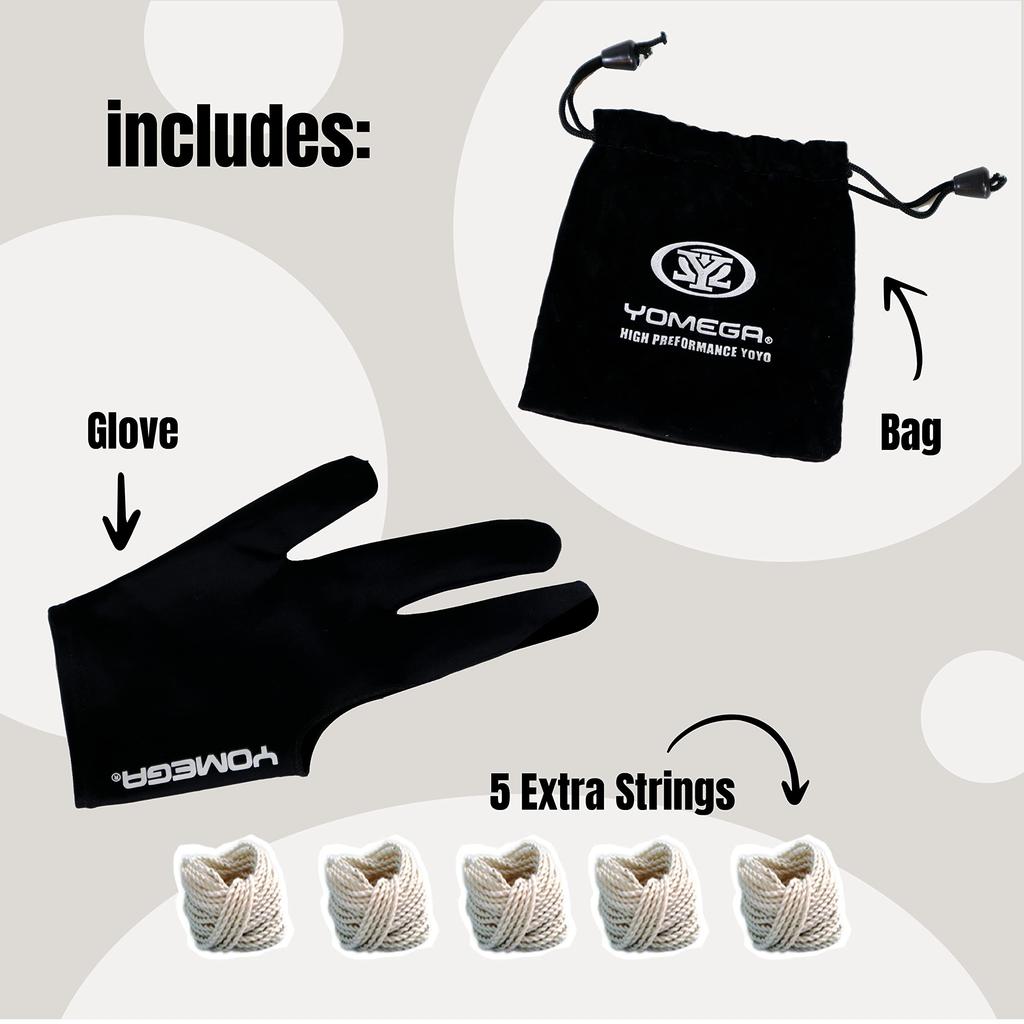 Yomega Maverick - Professional Aluminum Metal Yoyo for Kids and Beginners with C Size Ball Bearing for Advanced Yo Yo Tricks and Responsive Return + E