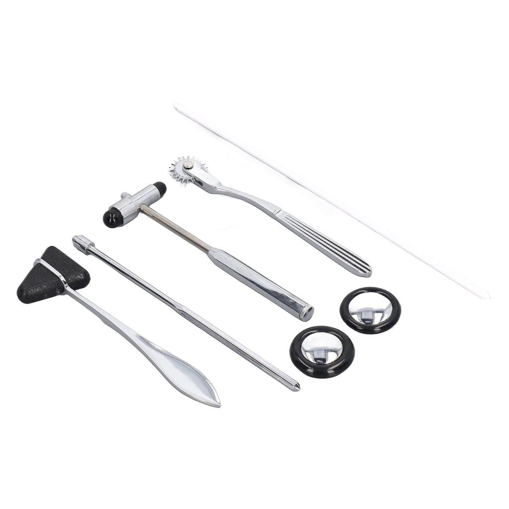 5PCS Neurological Hammer Set Stainless Steel Multifunctional Portable Medical Hammer Set for Nervous System Exam