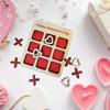 Romantics Valentines Wooden Board Game for Valentines Day Date Night Couples Gift Portable Entertainment Multicolor