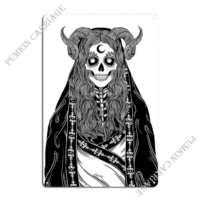 Skullgirl Metal Signs Design Mural Design Party Design Pub Tin Sign Poster 20x30cm(7.8x11.8inch)