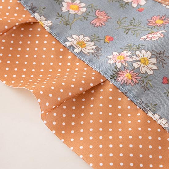 Bunny Ear Half Apron with Pockets Water-Resistant Waist Apron for Kitchen Gardening Adjustable Ties Cute Floral Print Cooking Apron